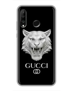 Чохол для Huawei P30 Lite / Nova 4e з картинкою «Gucci — срібний лев» Чохол для Huawei P30 Lite / Nova 4e з картинкою «Gucci — срібний лев»