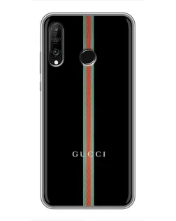 Чохол для Huawei P30 Lite / Nova 4e з картинкою «Gucci — строга лінія» Чохол для Huawei P30 Lite / Nova 4e з картинкою «Gucci — строга лінія»