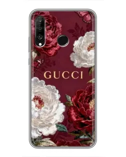 Чохол для Huawei P30 Lite / Nova 4e з картинкою «Gucci — бордові троянди» Чохол для Huawei P30 Lite / Nova 4e з картинкою «Gucci — бордові троянди»