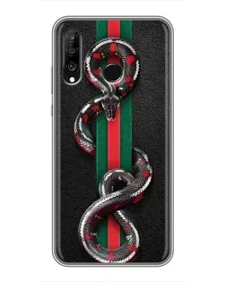 Чохол для Huawei P30 Lite / Nova 4e з картинкою «Gucci — змія на смузі» Чохол для Huawei P30 Lite / Nova 4e з картинкою «Gucci — змія на смузі»