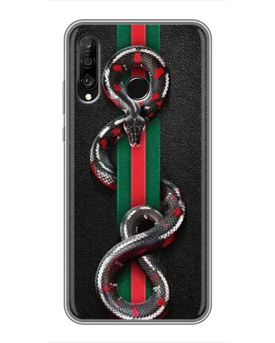 Чохол для Huawei P30 Lite / Nova 4e з картинкою «Gucci — змія на смузі» Чохол для Huawei P30 Lite / Nova 4e з картинкою «Gucci — змія на смузі»