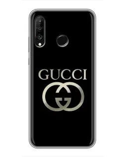 Чохол для Huawei P30 Lite / Nova 4e з картинкою «Gucci — золото на чорному» Чохол для Huawei P30 Lite / Nova 4e з картинкою «Gucci — золото на чорному»