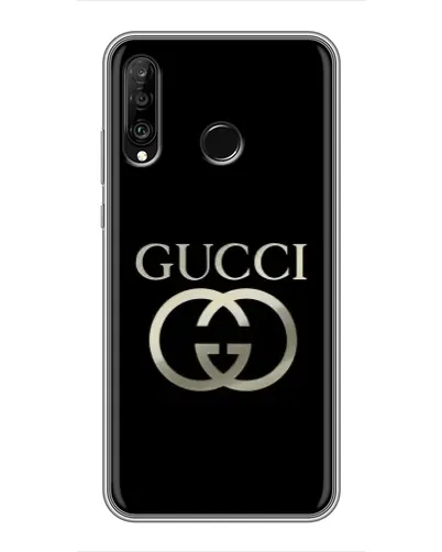 Чохол для Huawei P30 Lite / Nova 4e з картинкою «Gucci — золото на чорному» Чохол для Huawei P30 Lite / Nova 4e з картинкою «Gucci — золото на чорному»