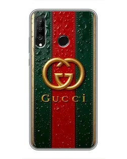 Чохол для Huawei P30 Lite / Nova 4e з картинкою «Gucci — фірмова смуга та золото» Чохол для Huawei P30 Lite / Nova 4e з картинкою «Gucci — фірмова смуга та золото»