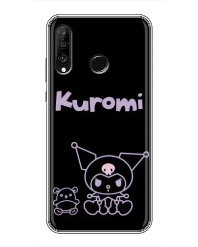 Чохол для Huawei P30 Lite / Nova 4e з картинкою «Kuromi — чорний мінімалізм» Чохол для Huawei P30 Lite / Nova 4e з картинкою «Kuromi — чорний мінімалізм»