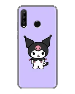 Чохол для Huawei P30 Lite / Nova 4e з картинкою «Kuromi — ніжний фіолетовий»