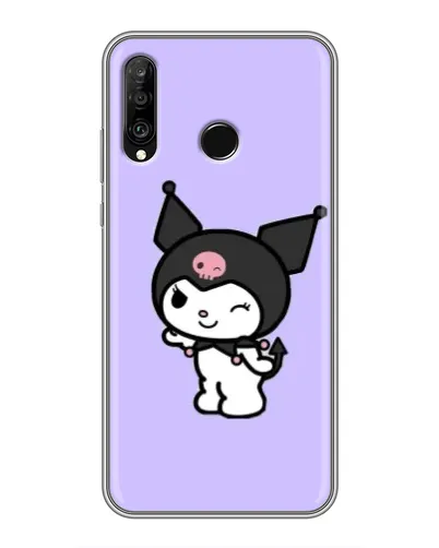 Чохол для Huawei P30 Lite / Nova 4e з картинкою «Класична Kuromi» Чохол для Huawei P30 Lite / Nova 4e з картинкою «Класична Kuromi»