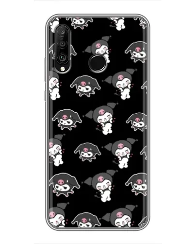 Чохол для Huawei P30 Lite / Nova 4e з картинкою «Чорний паттерн Kuromi» Чохол для Huawei P30 Lite / Nova 4e з картинкою «Чорний паттерн Kuromi»