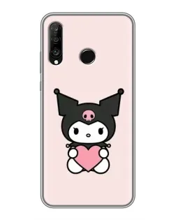 Чохол для Huawei P30 Lite / Nova 4e з картинкою «Kuromi та серце»