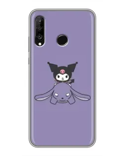 Чохол для Huawei P30 Lite / Nova 4e з картинкою «Kuromi на ліловому фоні»