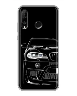 Чохол для Huawei P30 Lite / Nova 4e з картинкою «Темний силует BMW»