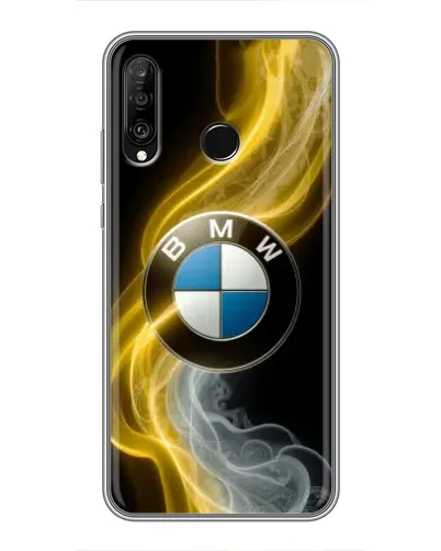Чохол для Huawei P30 Lite / Nova 4e з картинкою «Золотистий дим BMW» Чохол для Huawei P30 Lite / Nova 4e з картинкою «Золотистий дим BMW»