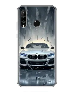 Чохол для Huawei P30 Lite / Nova 4e з картинкою «BMW у світлі фар»