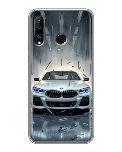 Чохол для Huawei P30 Lite / Nova 4e з картинкою «BMW у світлі фар» Чохол для Huawei P30 Lite / Nova 4e з картинкою «BMW у світлі фар»