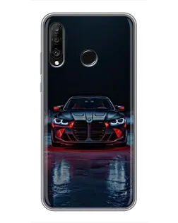 Чохол для Huawei P30 Lite / Nova 4e з картинкою «BMW на мокрій дорозі»