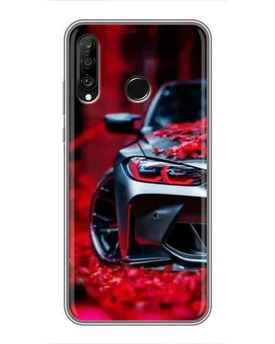 Чохол для Huawei P30 Lite / Nova 4e з картинкою «Спортивна BMW та квіти» Чохол для Huawei P30 Lite / Nova 4e з картинкою «Спортивна BMW та квіти»