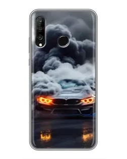 Чохол для Huawei P30 Lite / Nova 4e з картинкою «BMW у диму»