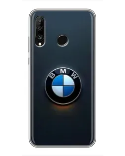 Чохол для Huawei P30 Lite / Nova 4e з картинкою «Логотип BMW — мінімалізм»