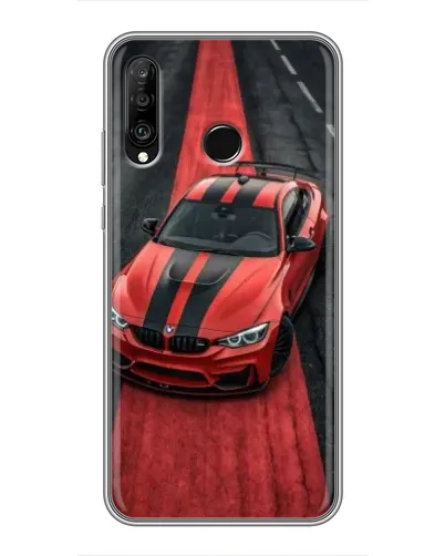 Чохол для Huawei P30 Lite / Nova 4e з картинкою «BMW на червоній доріжці» Чохол для Huawei P30 Lite / Nova 4e з картинкою «BMW на червоній доріжці»