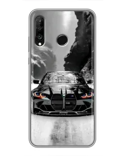 Чехол для Huawei P30 Lite / Nova 4e с картинкой «BMW — акварельный дрифт» Чехол для Huawei P30 Lite / Nova 4e с картинкой «BMW — акварельный дрифт»