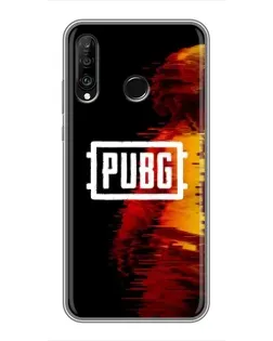 Чехол для Huawei P30 Lite / Nova 4e с картинкой «Яркий логотип PUBG»