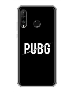 Чехол для Huawei P30 Lite / Nova 4e с картинкой «PUBG — белый логотип» Чехол для Huawei P30 Lite / Nova 4e с картинкой «PUBG — белый логотип»