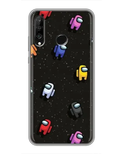 Чохол для Huawei P30 Lite / Nova 4e з картинкою «Космічний патерн Among Us»