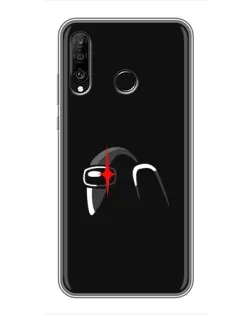 Чехол для Huawei P30 Lite / Nova 4e с картинкой «Among Us шлем»