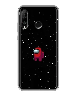 Чохол для Huawei P30 Lite / Nova 4e з картинкою «Червоний Among Us»