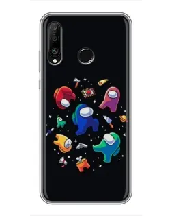 Чохол для Huawei P30 Lite / Nova 4e з картинкою «Among Us космос»