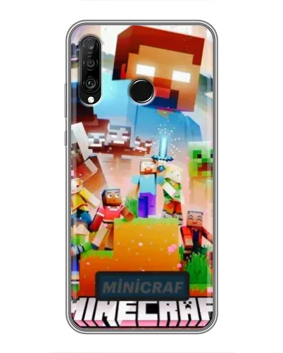 Чохол для Huawei P30 Lite / Nova 4e з картинкою «Minecraft герої гри» Чохол для Huawei P30 Lite / Nova 4e з картинкою «Minecraft герої гри»