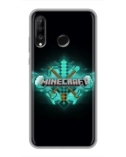 Чохол для Huawei P30 Lite / Nova 4e з картинкою «Minecraft Diamond лого» Чохол для Huawei P30 Lite / Nova 4e з картинкою «Minecraft Diamond лого»