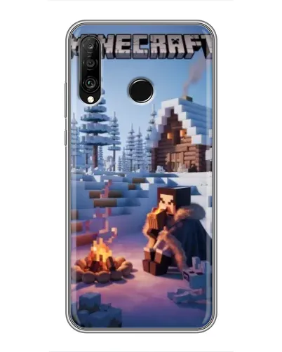 Чохол для Huawei P30 Lite / Nova 4e з картинкою «Зимовий Minecraft» Чохол для Huawei P30 Lite / Nova 4e з картинкою «Зимовий Minecraft»