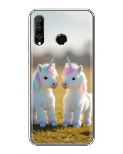 Чохол для Huawei P30 Lite / Nova 4e з картинкою «Пара єдинорогів» Чохол для Huawei P30 Lite / Nova 4e з картинкою «Пара єдинорогів»