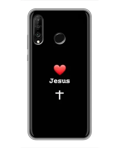 Чохол для Huawei P30 Lite / Nova 4e з картинкою «Серце - Jesus»