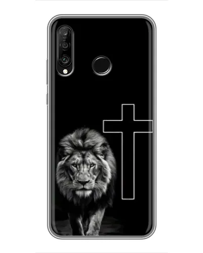 Чохол для Huawei P30 Lite / Nova 4e з картинкою «Лев та Хрест»