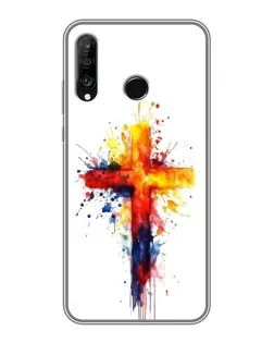 Чохол для Huawei P30 Lite / Nova 4e з картинкою «Акварельний хрест»