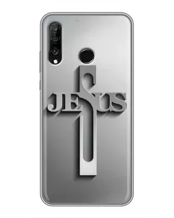 Чехол для Huawei P30 Lite / Nova 4e с картинкой «Металлический крест Jesus» Чехол для Huawei P30 Lite / Nova 4e с картинкой «Металлический крест Jesus»
