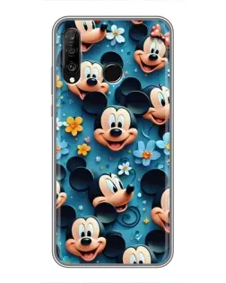 Чохол для Huawei P30 Lite / Nova 4e з картинкою «Паттерн Міккі та Мінні»