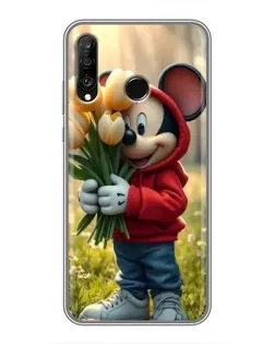 Чохол для Huawei P30 Lite / Nova 4e з картинкою «Міккі з тюльпанами» Чохол для Huawei P30 Lite / Nova 4e з картинкою «Міккі з тюльпанами»