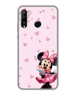 Чохол для Huawei P30 Lite / Nova 4e з картинкою «Мінні Маус та сердечка»