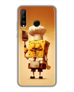 Чохол для Huawei P30 Lite / Nova 4e з картинкою «Губка Боб кухар»