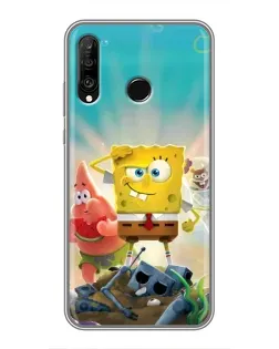 Чохол для Huawei P30 Lite / Nova 4e з картинкою «Спанч Боб переможець»