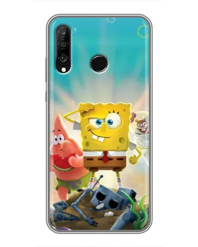 Чохол для Huawei P30 Lite / Nova 4e з картинкою «Спанч Боб переможець» Чохол для Huawei P30 Lite / Nova 4e з картинкою «Спанч Боб переможець»