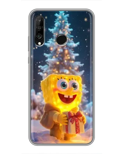 Чохол для Huawei P30 Lite / Nova 4e з картинкою «Різдвяний Спанч Боб» Чохол для Huawei P30 Lite / Nova 4e з картинкою «Різдвяний Спанч Боб»