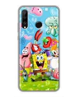 Чохол для Huawei P30 Lite / Nova 4e з картинкою «Губка Боб та друзі» Чохол для Huawei P30 Lite / Nova 4e з картинкою «Губка Боб та друзі»