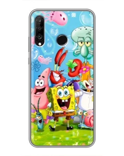 Чохол для Huawei P30 Lite / Nova 4e з картинкою «Губка Боб та друзі» Чохол для Huawei P30 Lite / Nova 4e з картинкою «Губка Боб та друзі»