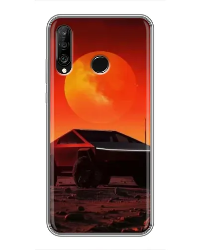 Чехол для Huawei P30 Lite / Nova 4e с картинкой «Cybertruck на Марсе»