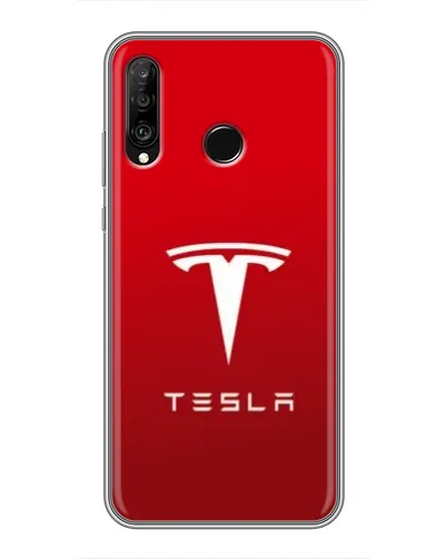 Чехол для Huawei P30 Lite / Nova 4e с картинкой «Tesla Red Classic»