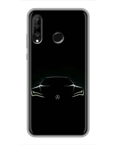 Чехол для Huawei P30 Lite / Nova 4e с картинкой «Mercedes — силуэт авто» Чехол для Huawei P30 Lite / Nova 4e с картинкой «Mercedes — силуэт авто»